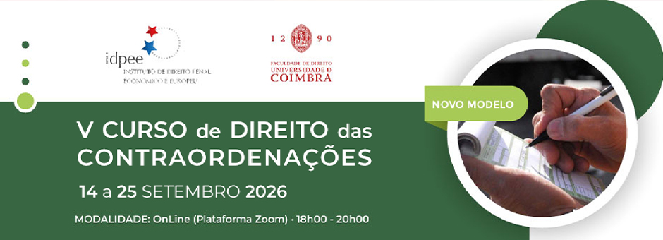 V Curso de Direito das Contraordenações